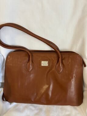 Hidesign Leather Bag Tote Satchel Laptop Bag Brown Large